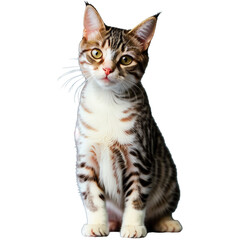A curious American Shorthair Cat sitting idle