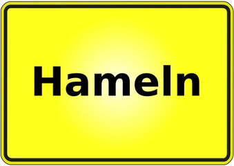 Stadteingangsschild Deutschland Stadt Hameln
