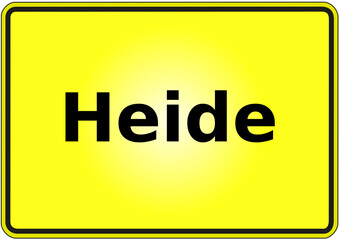 Ortseingangsschild Deutschland Stadt Heide