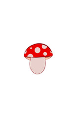mushroom icon. cartoon of amanita mushrooms logo