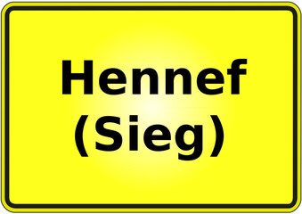 Ortseingangsschild Deutschland Stadt  Hennef (Sieg)