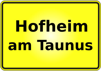 Stadteingangsschild Deutschland Stadt Hofheim am Taunus
