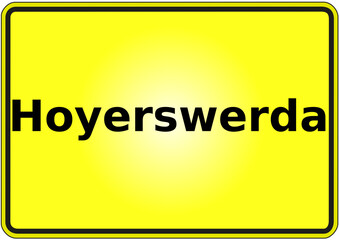 Ortseingangsschild Deutschland Stadt Hoyerswerda
