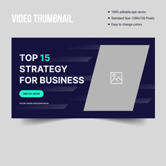 Creative business cover banner template, video thumbnail for business 