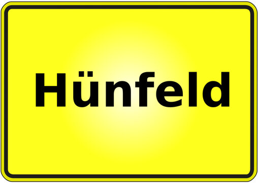 Ortseingangsschild Deutschland Stadt Hünfeld