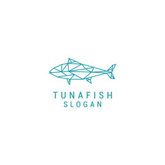 Tuna fish logo design icon vector