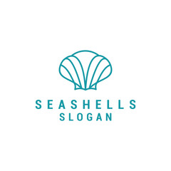 Seashell logo vector icon design template