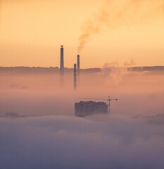 Sunrise above the Chisinau