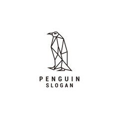 Penguin logo design icon vector
