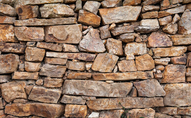 Grunge wall background with old stones texture