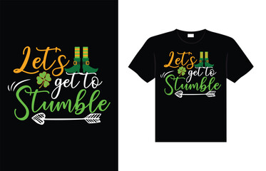 Naklejka premium st. Patrick's day typography colorful Irish quote vector Lettering t-shirt design 
