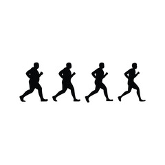 Obraz na płótnie Canvas silhouette of a person running