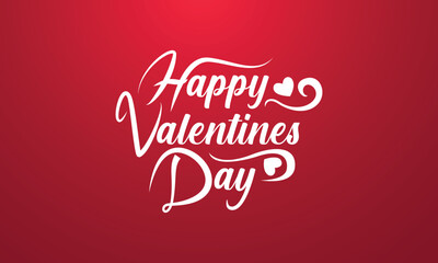 Happy Valentine's day, Love card, Valentine's Day red Banner. 