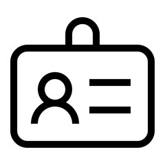 Id Card line icon