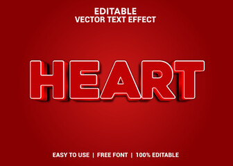 Heart 3d editable text effect