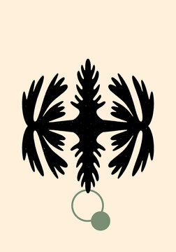 ABSTRACT BOHO MODERN TRENDY ELEMENT POSTER VECTOR