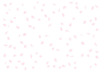 風に舞う桜の花びらのイラスト