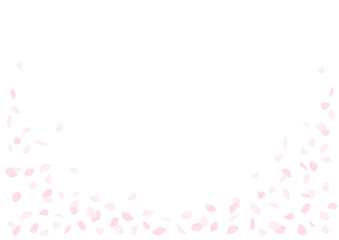 Fototapeta na wymiar 桜の花びらのフレーム背景イラスト 