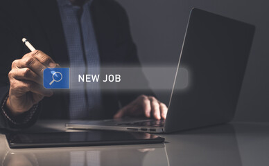 Man searching new business opportunity. Digital marketing strategy, development creative solutions