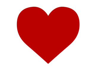 Red Heart. Flat red heart , PNG format illustration with alpha channel.