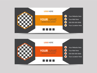 Email signature. Professional web design Ai template for business letters vector flat style. Illustration contact web, business email address