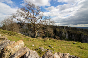 Cheddar Gorge the village of Cheddar, Somerset, England