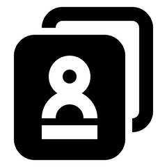 Passport glyph icon