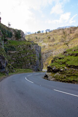 Cheddar Gorge the village of Cheddar, Somerset, England