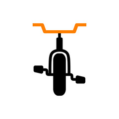 Front view of Bike Icon Vector Logo Template Illustration Design. Bicycle outline icon.