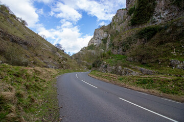 Cheddar Gorge the village of Cheddar, Somerset, England