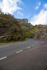 Cheddar Gorge the village of Cheddar, Somerset, England
