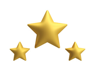 Obraz premium 3 Gold Stars, Transparent