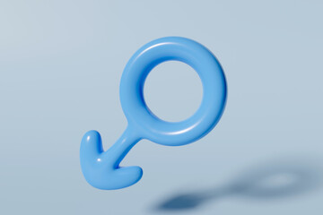 male sign in 3d render design.