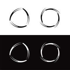 Circle vector logo template design . Circle icon . Circle silhouette 