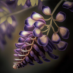 A Purple Wisteria Flower generative ai