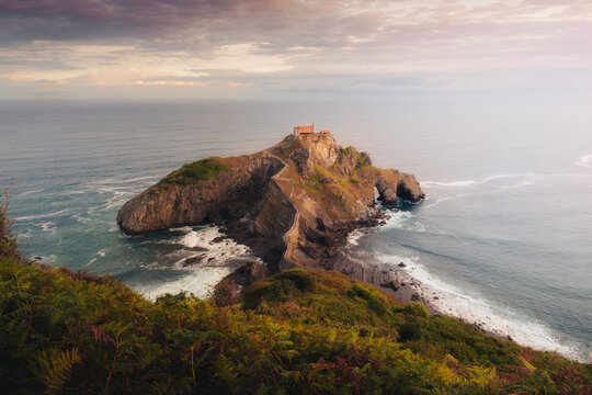 Small church above the sea San Juan de Gaztelugatxe