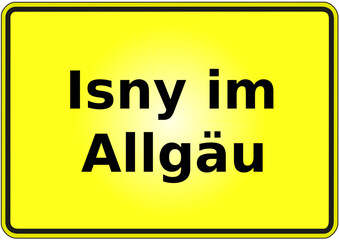 Stadteingangsschild Deutschland Stadt Isny im Allgäu