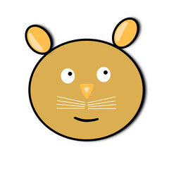 illustrazione con musetto di leonesu sffondo trasparente