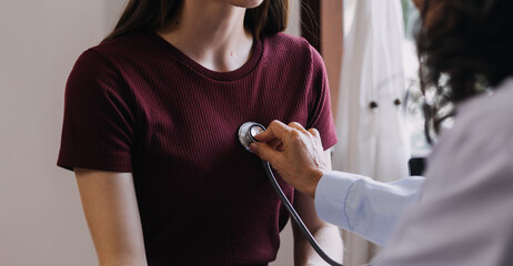 Homecare nursing service and elderly people cardiology healthcare. Close up of young hispanic...