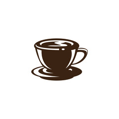coffee cup logo design abstract vector illustration