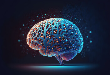 abstract brain. generative AI	
