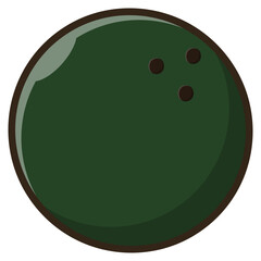 bowling ball icon illustration
