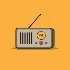 Obraz premium Radio flat illustration. World Radio Day. Free vector