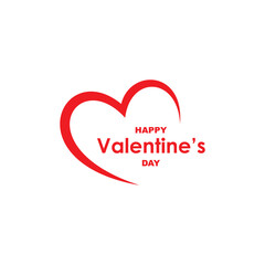 Simple happy valentines day celebration vector design