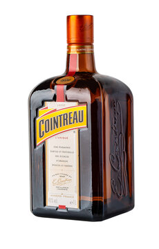 bottle ''Coinreau" isolated