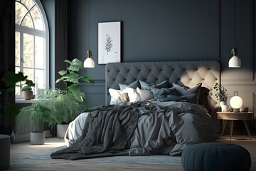 Modern badroom. Scandinavian style. 3D render, 3D illustration.