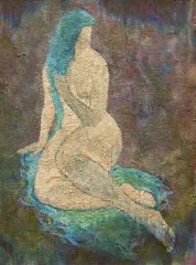 Gordijnen female portrait. oil painting. illustration © Anna Ismagilova