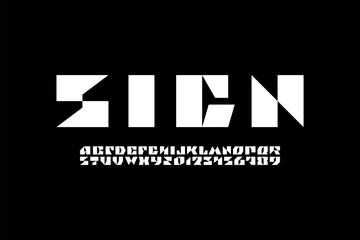 Abstract hi tech techno alphabet font, for your future space design logo or brand, vector illustration 10EPS