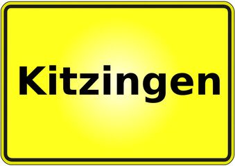 Fototapeta premium Ortseingangsschild Deutschland Stadt Kitzingen