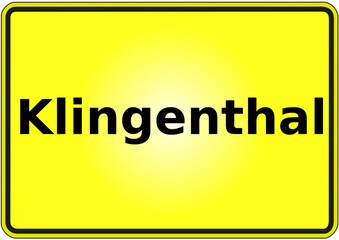 Ortseingangsschild Deutschland Stadt Klingenthal